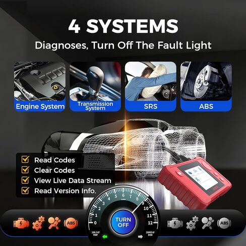 [جديد 2023] LAUNCH X431 Creader VII+ قارئ رموز السيارة، أداة مسح ضوئي كاملة EOBD Obd2 لاختبار المحرك/ناقل الحركة/ABS/ نظام الوسادة الهوائية، تحديث مجاني مدى الحياة in Saudi Arabia