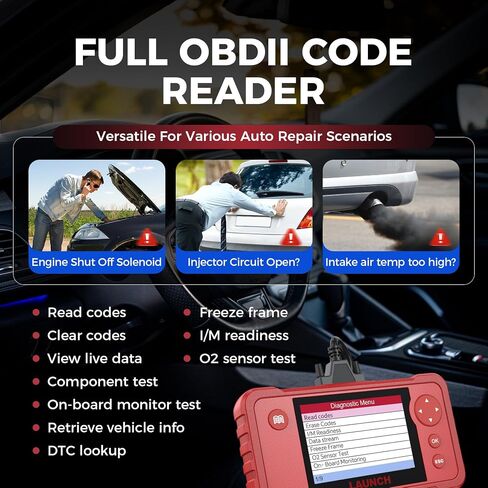 [جديد 2023] LAUNCH X431 Creader VII+ قارئ رموز السيارة، أداة مسح ضوئي كاملة EOBD Obd2 لاختبار المحرك/ناقل الحركة/ABS/ نظام الوسادة الهوائية، تحديث مجاني مدى الحياة in Saudi Arabia
