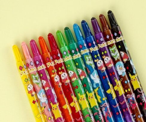 Pikachu 12 Count, Colored Pencil Set Twistable Crayons (Design May Vary) (12) in Saudi Arabia