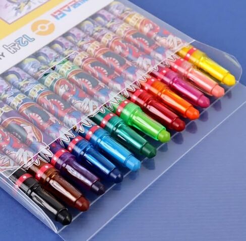 Pikachu 12 Count, Colored Pencil Set Twistable Crayons (Design May Vary) (12) in Saudi Arabia