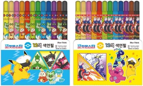 Pikachu 12 Count, Colored Pencil Set Twistable Crayons (Design May Vary) (12) in Saudi Arabia