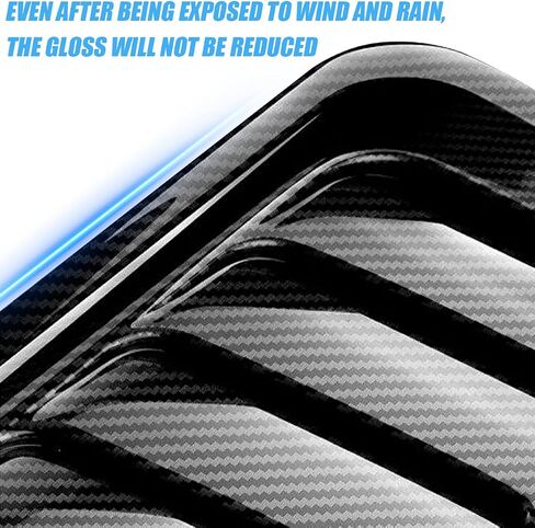 Car Hood Vent Trim, Vehicle Scoop Bonnet Hood Side Air Intake Trim Cover, Automotive Exterior Engine Cooling Intake Vent Decoration, Universal for Automobile RV Truck (Black) in Saudi Arabia