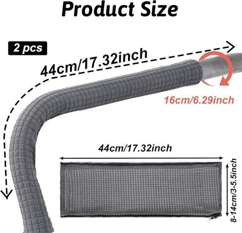 Office Chair Armrest Covers, Zipper Chair Slipcover, Office Removable Arm Rest Covering, Stretch Chair Armrest Covers, Office Seat Hand Rest Protector, Arm Covers Protectors for Office Chair(Grey) in Saudi Arabia
