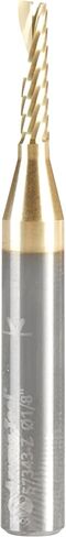 Amana Tool 57340-Z SC Spiral O Single Flute Improved Surface Finish Aluminum Cutting 1/16 D x 3/16 CH x 1/8 SHK x 1-1/2 Inch Long Up-Cut ZrN Coated Router Bit withMirror Finish in Saudi Arabia