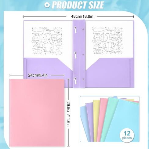 Yeaqee 60 Pieces Plastic Folders with Pockets and Prong Folders with Prongs Plastic Folders with 2 Pockets Pocket Folders for Office, School for Students, Teachers, Office Workers (Black) in Saudi Arabia