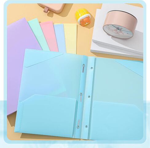 Yeaqee 60 Pieces Plastic Folders with Pockets and Prong Folders with Prongs Plastic Folders with 2 Pockets Pocket Folders for Office, School for Students, Teachers, Office Workers (Black) in Saudi Arabia