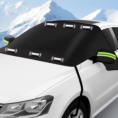 Magnetic Windshield Cover for Snow and Ice, Winter Frost Protector with Side Window & Mirror Covers,Universal Fit for Car, SUV, Truck, Van,Windproof Waterproof Frost Protection in Saudi Arabia