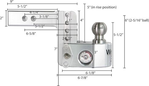 WSB-XXL12.5 2-5/16" Tow Ball (for 2.5" Shanks 12.5K Rating) Weigh Safe 2-5/16" Hitch Ball in Saudi Arabia