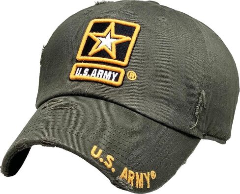 US Army Official Licensed Premium Quality Only Vintage Distressed Hat Veteran Military Star Baseball Cap in Kuwait