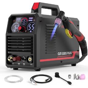 YESWELDER CUT-65DS PLUS Plasma Cutter, 65Amp 110V/220V Non-High Frequency Non-Touch Pilot Arc 4-In-1 Plate Cutting/Grid Cutting/Gouging/Marking Multifunctional Plasma Cutting Machine in Kuwait