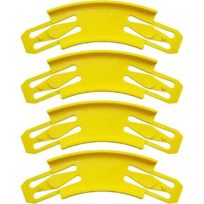 نسخة مطورة من موصلات مضمار السباق المتوافقة مع العجلات الساخنة، دوران 45 درجة، بناء مسارات سباق ملحمية، 4 عبوات باللون الأصفر in Kuwait
