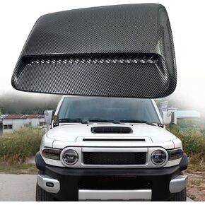 مدخل هواء غطاء المحرك متوافق مع Toyota FJ Cruiser 2007-2023، غطاء فتحة تهوية مزخرفة باللون الأسود غير اللامع، غطاء مدخل تدفق الهواء in Kuwait