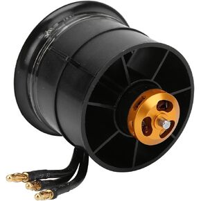 Drfeify RC مروحة مجاري الهواء، 70 مم 12 شفرات مروحة كهربائية مجاري الهواء مع محرك بدون فرشاة RC 2200KV لطائرة EDF 6S للتحكم عن بعد (CW) in Kuwait