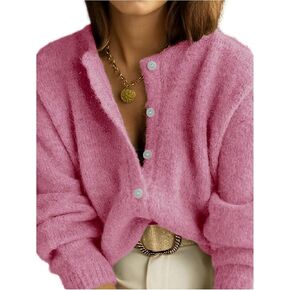 Women's Button Down Cardigan Long Sleeve Open Front Knit Sweater Fall Clothes in Saudi Arabia