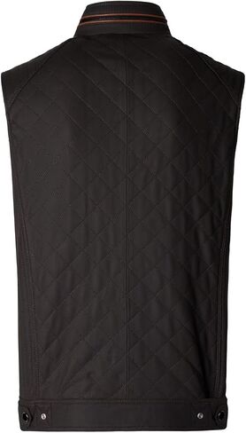 Men's Classic Club Quilted Style Motorcycle Casual Bikers Premium Lambskin Leather Stand Collar Vest For Men in Kuwait