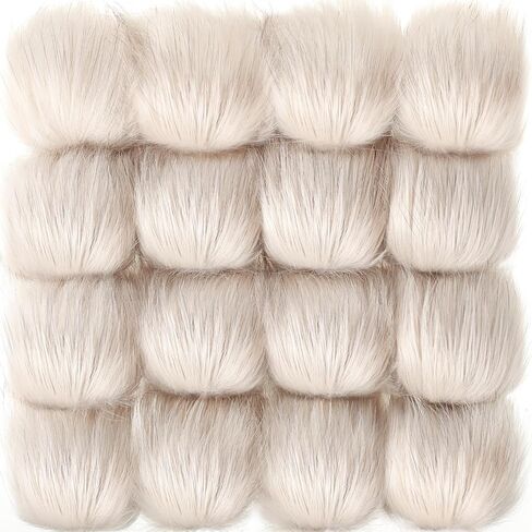 Tatuo 16 Pcs Faux Fur Pom Poms for Hat 4 Inches Large Fluffy Pom Balls for Crafts Knitting Beanies Shoes Scarves Bag Pompoms Keychain Charms Winter DIY Accessories (Colorful) in Saudi Arabia