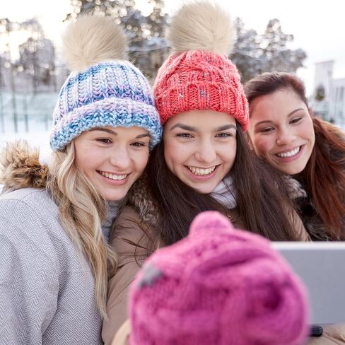 Tatuo 16 Pcs Faux Fur Pom Poms for Hat 4 Inches Large Fluffy Pom Balls for Crafts Knitting Beanies Shoes Scarves Bag Pompoms Keychain Charms Winter DIY Accessories (Colorful) in Saudi Arabia