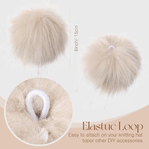 Tatuo 16 Pcs Faux Fur Pom Poms for Hat 4 Inches Large Fluffy Pom Balls for Crafts Knitting Beanies Shoes Scarves Bag Pompoms Keychain Charms Winter DIY Accessories (Colorful) in Saudi Arabia