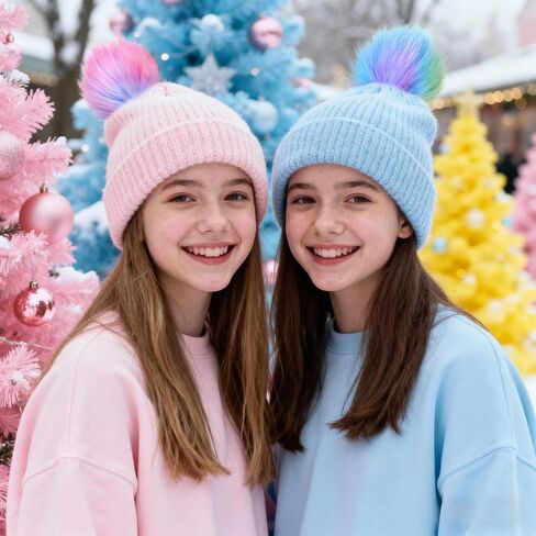 Tatuo 16 Pcs Faux Fur Pom Poms for Hat 4 Inches Large Fluffy Pom Balls for Crafts Knitting Beanies Shoes Scarves Bag Pompoms Keychain Charms Winter DIY Accessories (Colorful) in Saudi Arabia