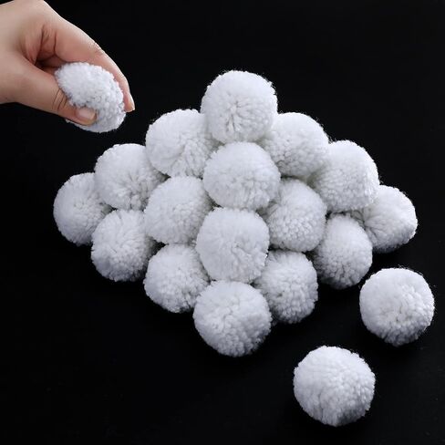 Janinka 80 Pcs 2 Inch Christmas Pom Poms Yarn Arts and Crafts Fuzzy Large Balls Bright for DIY Craft Christmas Decoration(Red, Green) in Saudi Arabia