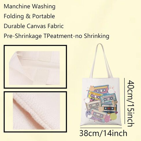 SKZ Kpop Canvas Tote Bag Stay Fandom Gifts SKZ K-POP Boy Group Gift SKZ Character Tote Bag K-POP Music Lover Merch in Saudi Arabia