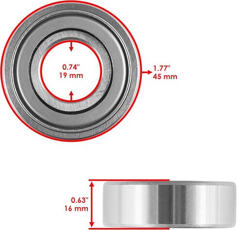 Caltric 38" Deck Idler Pulley Bearings Compatible with John Deere 108 111 111H 112L 116H 116 130 160 165 170 175 180 240 245 260 265 in Saudi Arabia