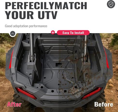 Black Rear Bed Box Left and Right Side Compatible with 2014-2023 Polaris RZR XP 1000/4 1000/Turbo 4 S Replacement for 5454271 5454270 Textured Plastic in Saudi Arabia