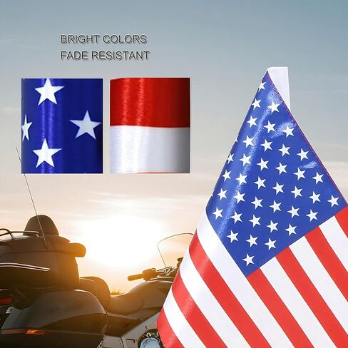 United States Motorcycle Bunting US Flag 9'' x 6'' - 6x9 US Flag Replacement Fit for harley Flag Small American Flags fit 3/8" Flagpole in Kuwait