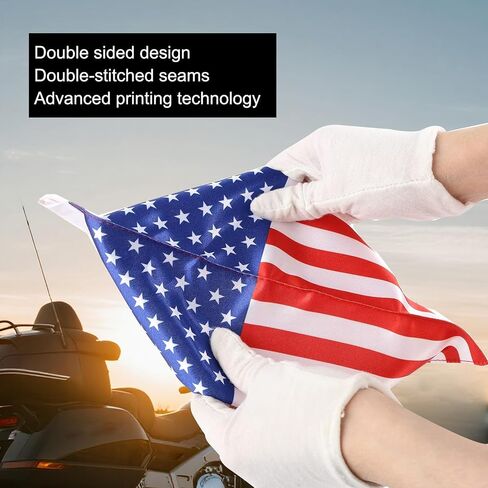 United States Motorcycle Bunting US Flag 9'' x 6'' - 6x9 US Flag Replacement Fit for harley Flag Small American Flags fit 3/8" Flagpole in Kuwait
