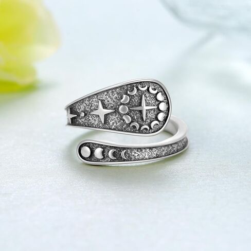 Thumb Ring for Women 925 Sterling Silver Adjustable Spoon Rings Vintage Bee Thumb Jewelry Gifts for Women Girls Wife in Saudi Arabia