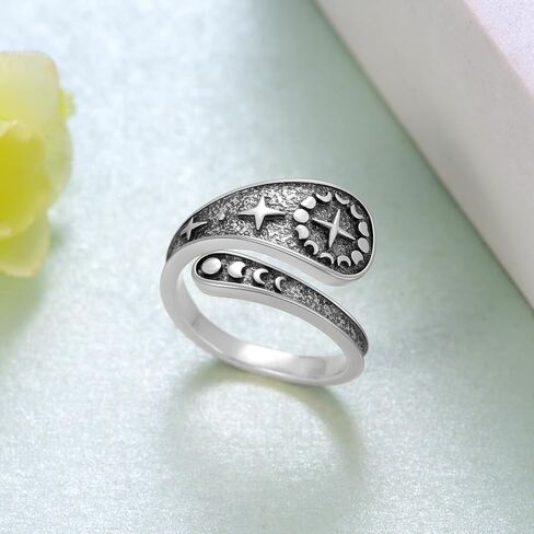 Thumb Ring for Women 925 Sterling Silver Adjustable Spoon Rings Vintage Bee Thumb Jewelry Gifts for Women Girls Wife in Saudi Arabia