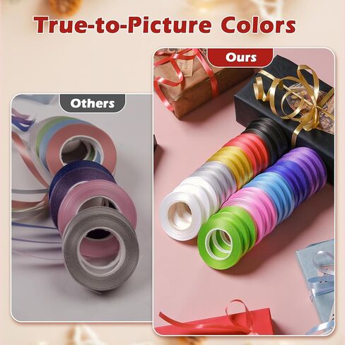 Christmas Curling Ribbon for Gift Wrapping: A 10-Color Pack of 1/5 Inch Decorative Ribbon for Christmas Tree Decor & Holiday Presents and Party Balloons in Saudi Arabia