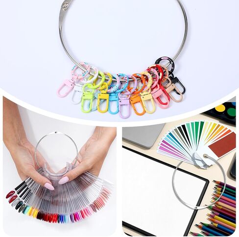 3 Pcs Large Key Ring Hoop Metal Rings for Index Cards Easy to Open and Close Metal Rings for Crafts Book Keychain Key Home Office Photos Files DIY Craft Supplies in Saudi Arabia