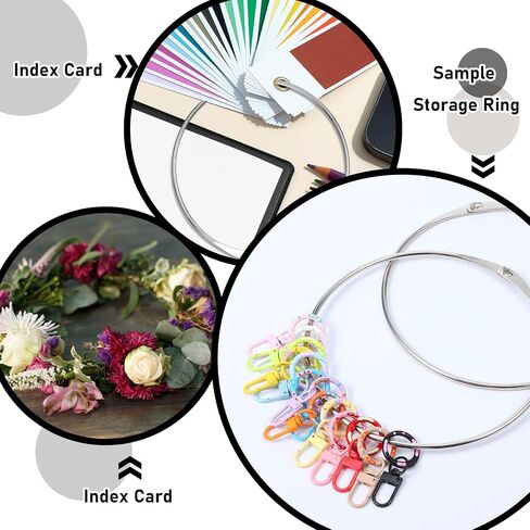 3 Pcs Large Key Ring Hoop Metal Rings for Index Cards Easy to Open and Close Metal Rings for Crafts Book Keychain Key Home Office Photos Files DIY Craft Supplies in Saudi Arabia