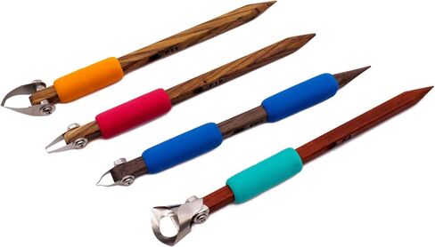 The Original DiamondCore Tools: 4-Pack Pottery Carving Tool Set ‚ P11, P19, FP1, X2, Clay Carving, Ceramic Sculpting, Sgraffito, Relief Fluting (Set 2) in Saudi Arabia