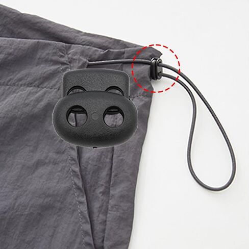 40 Pack Plastic Spring Cord Locks for Drawstring, Paracord Toggle Stopper Clasp Elastic Shoeslace Lock Sweatpants Hoodie String Clips Bungee Swim Goggles Gloves String Lock Replacement in Saudi Arabia