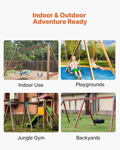 دعامات مجموعة أرجوحة VEVOR، شماعات أرجوحة من الصلب الكربوني شديدة التحمل على شكل حرف A مع أجهزة تثبيت، مجموعة شماعات DIY مكونة من 3 قطع مع مسامير متضمنة، لأرجل 4 × 4 و4 × 6 شعاع، أخضر in Kuwait