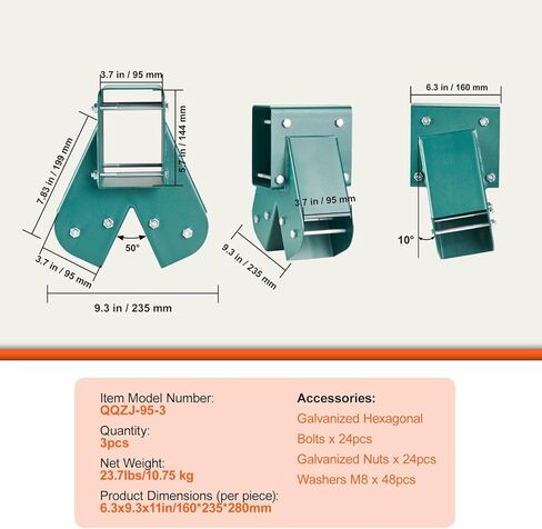 دعامات مجموعة أرجوحة VEVOR، شماعات أرجوحة من الصلب الكربوني شديدة التحمل على شكل حرف A مع أجهزة تثبيت، مجموعة شماعات DIY مكونة من 3 قطع مع مسامير متضمنة، لأرجل 4 × 4 و4 × 6 شعاع، أخضر in Kuwait