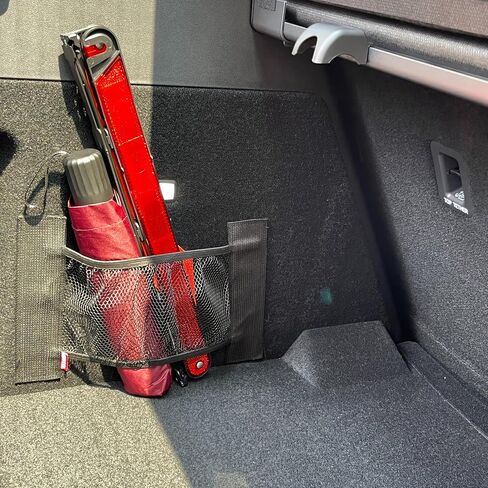 Car Mesh Cargo Net, 17.7" x 7.9" Trunk Storage Organizer with Magic Sticker, Auto Elastic Storage Mesh Pouch for Rear Storage Wall Net Organizer for Car in Saudi Arabia
