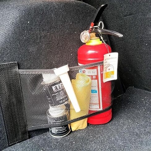 Car Mesh Cargo Net, 17.7" x 7.9" Trunk Storage Organizer with Magic Sticker, Auto Elastic Storage Mesh Pouch for Rear Storage Wall Net Organizer for Car in Saudi Arabia