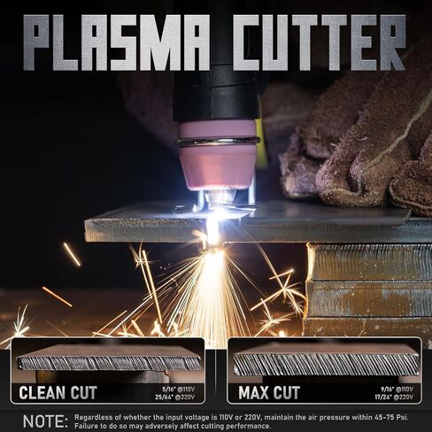 YESWELDER CUT-65DS PLUS قاطعة بلازما، 65 أمبير 110 فولت/220 فولت غير عالية التردد ولا تعمل باللمس، قوس طيار 4 في 1 لقطع الألواح/قطع الشبكة/التلاعب/وضع العلامات آلة قطع البلازما متعددة الوظائف in Kuwait