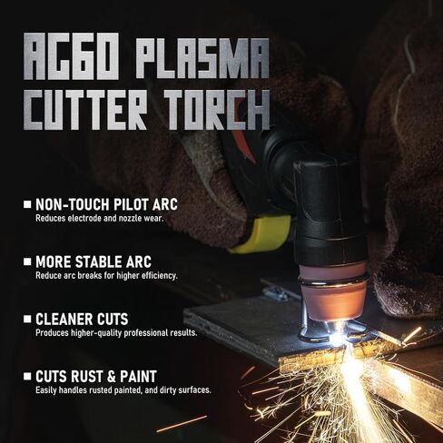YESWELDER CUT-65DS PLUS قاطعة بلازما، 65 أمبير 110 فولت/220 فولت غير عالية التردد ولا تعمل باللمس، قوس طيار 4 في 1 لقطع الألواح/قطع الشبكة/التلاعب/وضع العلامات آلة قطع البلازما متعددة الوظائف in Kuwait