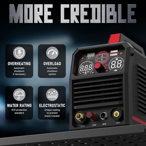 YESWELDER CUT-65DS PLUS قاطعة بلازما، 65 أمبير 110 فولت/220 فولت غير عالية التردد ولا تعمل باللمس، قوس طيار 4 في 1 لقطع الألواح/قطع الشبكة/التلاعب/وضع العلامات آلة قطع البلازما متعددة الوظائف in Kuwait