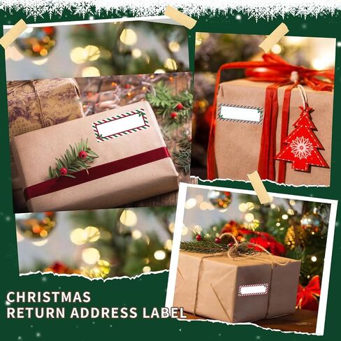 300 Pieces Christmas Address Labels 2 x 4 Inches Printable Christmas Address Labels Mailing Labels Compatible with Laser and Inkjet Printer(Modern Style) in Saudi Arabia