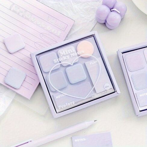 1Pcs Mini Sticky Notes Set Faint Secret 210 Sheets 7 Color Memo Pad Adhesive Label Diary Planner Stickers Office School in Saudi Arabia