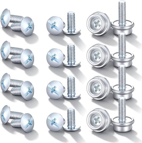 24 Pcs Universal Facemask Hardware Kit, Baseball Helmet Visor Screws Hockey Helmet Repair Kits with 12mm and 8mm Screws Facemask Hardware Kit for Youth Football Hockey Helmets in Kuwait