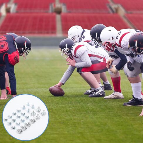 24 Pcs Universal Facemask Hardware Kit, Baseball Helmet Visor Screws Hockey Helmet Repair Kits with 12mm and 8mm Screws Facemask Hardware Kit for Youth Football Hockey Helmets in Kuwait