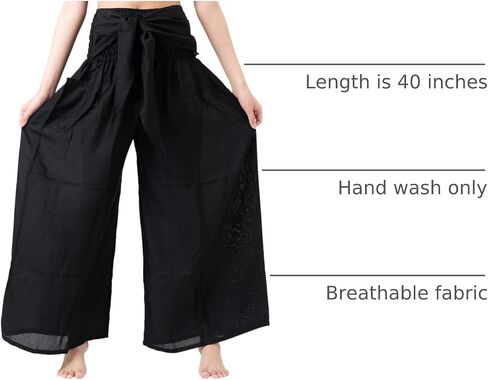 بنطال B BANGKOK PANTS للسيدات بنطال بوهو بالازو لليوجا واسع الساق in Kuwait