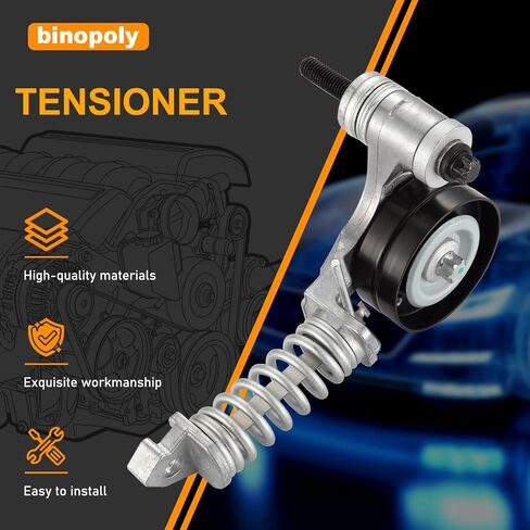 binopoly 38344 Drive Belt Tensioner Assembly With Pulley For 2011-2021 Buick Encore Chevy Cruze/Sonic/Trax OE#89637 25195388 55565236 55352021 90531965 in Saudi Arabia