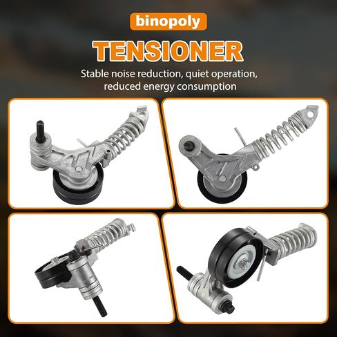 binopoly 38344 Drive Belt Tensioner Assembly With Pulley For 2011-2021 Buick Encore Chevy Cruze/Sonic/Trax OE#89637 25195388 55565236 55352021 90531965 in Saudi Arabia